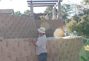 Construction of a dry stack wall in Clermont Florida